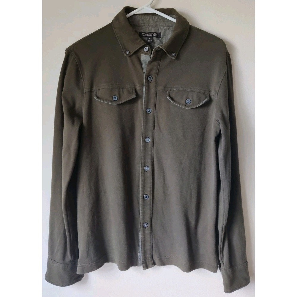 Banana Republic Luxury Brushed Cotton Men's Button Down Shirt‎ Size Small